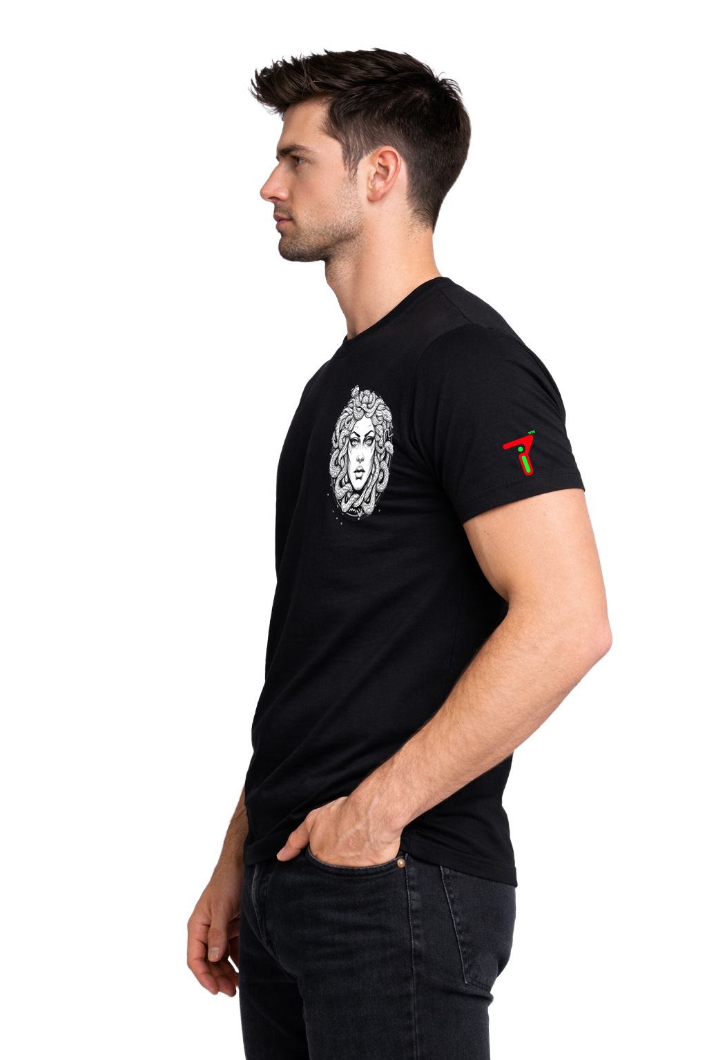 Medusa Graphic | Bio-Washed Cotton T-Shirt | 210 GSM