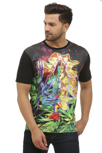 Shiv Shakti Nature | UV Reactive Spiritual T-Shirt | 210 GSM