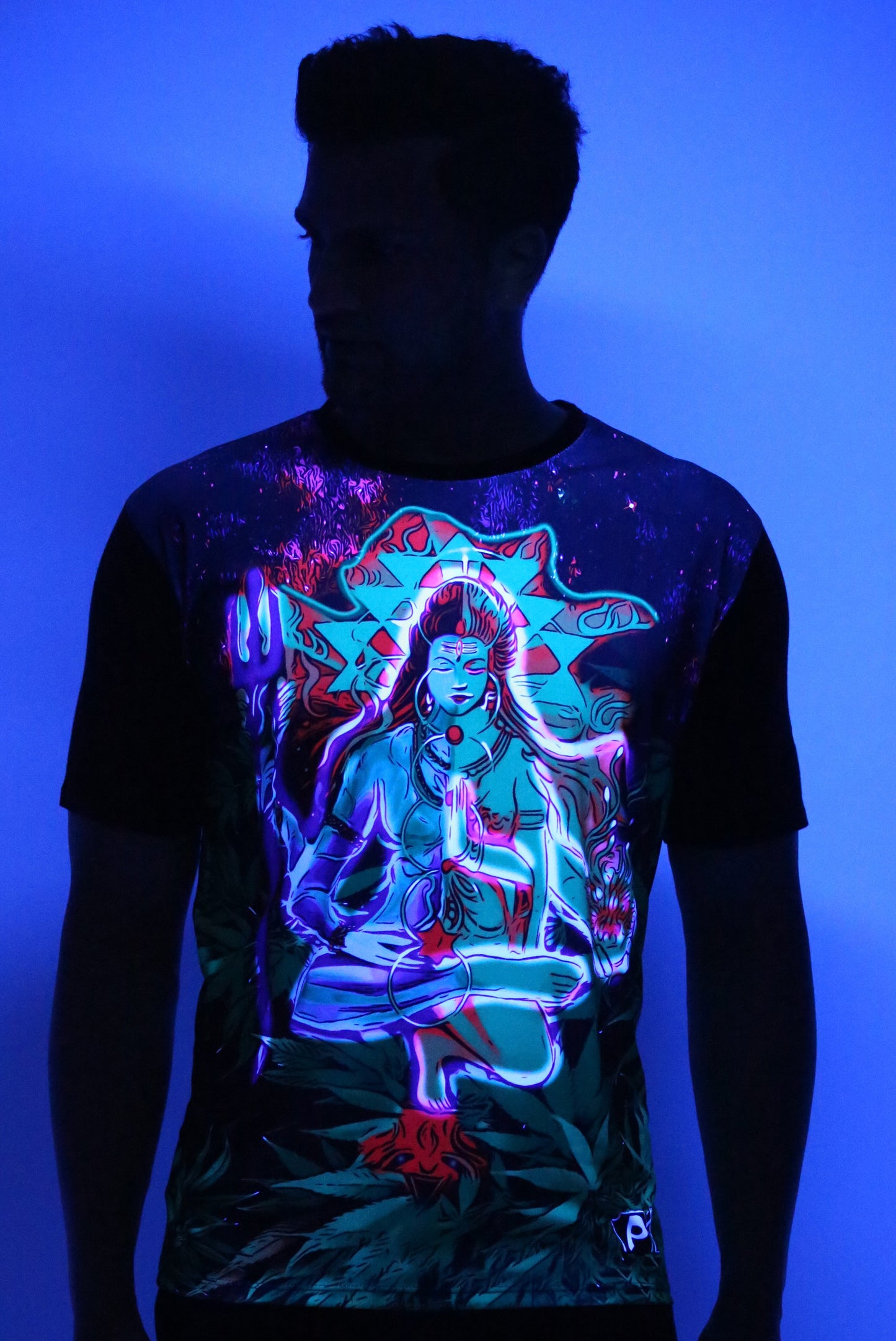 SHIV-SHAKTI NATURE | UV REACTIVE ART | SPIRITUAL JOURNEY T-SHIRT