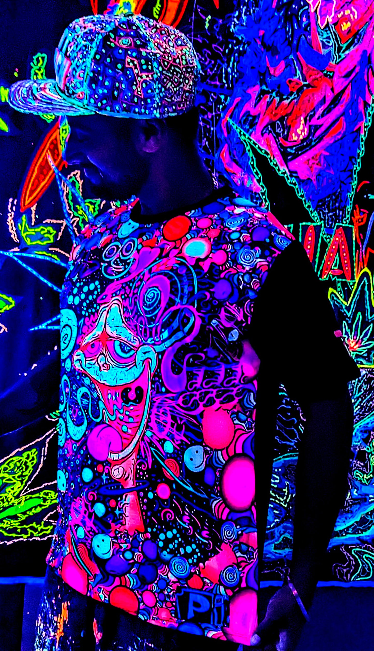 UVFied | UV Reactive T-SHIRT Dry Fit Micro & 100% Bio washed Cotton  | 210 GSM